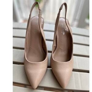 Charles by Charles David Impower Nude Smooth Slingback Pumps Heels 5M